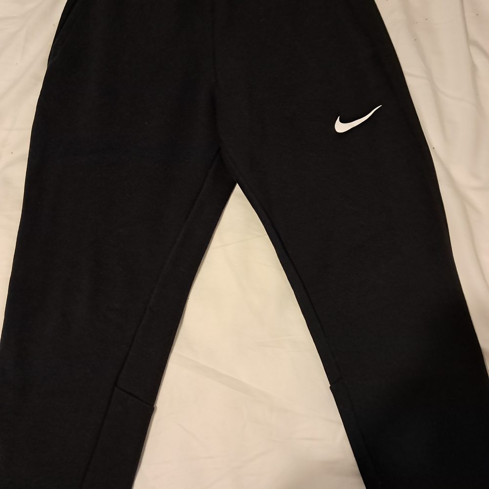 Nike Kids Black Sweatpants with White Logo
